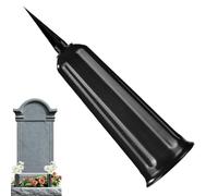 Cemetery Vase Grave Memorial System, Stake Flower Holder Design, Graveyard Tombstone Floral Vase Use, Outdoor Weather Material Build, Grave Decoration Plant Holder Memorial Garden Cemetery