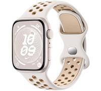 CeMiKa Bracelets Compatible avec avec Apple Watch Bracelet 42mm 44mm 45mm 49mm pour Femmes Hommes Bracelet Respirant en Silicone pour iWatch Series 9 8 7 6 5 4 SE Ultra Ultra 2, Étoile/Thé au Lait
