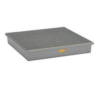 CEMO Cuve de rétention - 4 fûts de 200 litres, modèle non homologué - avec caillebotis en acier - Bac de rétention Bacs de rétention Cuve de rétention Cuve de rétention en plastique Cuves de