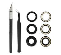 Cemobile Lentille de rechange arrière en verre saphir compatible avec iPhone 12 Pro Max 6,7" avec adhésif préinstallé, pince à épiler antistatique, kit d'outils de réparation de couteau de précision