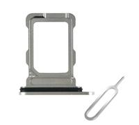 Cemobile Plateau de Remplacement pour Carte SIM pour iPhone 16 Pro et 16 Pro Max (Version SIM Unique) avec Anneau d'étanchéité en Caoutchouc étanche et Broche d'éjection Ouverte (Titane Blanc)
