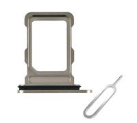 Cemobile Plateau de Remplacement pour Carte SIM pour iPhone 16 Pro et 16 Pro Max (Version SIM Unique) avec Anneau d'étanchéité en Caoutchouc étanche et Broche d'éjection Ouverte (Titane Naturel)