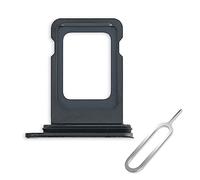 Cemobile Plateau de remplacement pour carte SIM unique pour iPhone 11 Pro/iPhone 11 Pro Max avec anneau d'étanchéité en caoutchouc + broche d'éjection ouverte (noir)