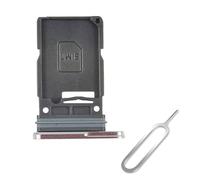 Cemobile Plateau pour carte SIM et plateau de carte micro SD de rechange pour Samsung Galaxy S25 Ultra (version SIM unique uniquement) (titane blanc argenté)