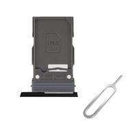 Cemobile Tiroir pour carte SIM et plateau de carte micro SD de remplacement pour Samsung Galaxy S24 et S24 Plus (version SIM unique uniquement) + broche d'éjection (noir titane)