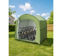 CEMOFE Abri Vélo Extérieur Tente à vélo Garage à Vélo Extérieur pour 3-4 Vélos Portable 210D Oxford 4000MM Étanche Anti-UV Abri Bicyclette avec Double Fermeture Éclair 220 x 150 x 185CM
