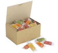 CEMOI | Assortiment de 100 Pâtes de Fruits emballées individuellement | 4 Saveurs Citron Orange Fraise Pomme - Fabrication Française - 2.050kg
