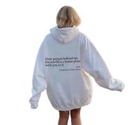 Cemssitu Dear Person Behind Me Hoodie, Dear Person Behind Me Sweatshirt for Women, Dear Person Behind Me Hoodie You are Enough (White,L)