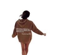 Cemssitu Dear Person Behind Me Hoodie, Dear Person Behind Me Sweatshirt for Women, Dear Person Behind Me Hoodie You are Enough (Khaki,2XL)