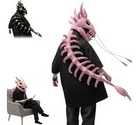 Cemssitu Dinosaur Skeleton Costume-3D Realistic New Dinosaur Skeleton Headgear、for Photoshoot、Cosplay、Theme Parties (S,pink)