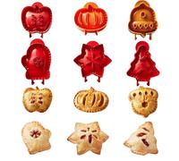 Cemssitu Holiday Mini Pie Mold, Mini Apple Pie Mold for Baking, Hand Pie Press Mold Maker for Holiday Parties & Baking B)
