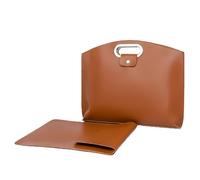 Cemssitu Laptop Tote Bag 2Pcs Set for Women, Waterproof Leather 14-16In for Laptops and Pad Cases (Brown)