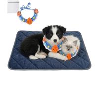 Cemssitu Thermal Reflection Pad for Dog&Cat,5-Layer Self Warming Dog Mat、Heat Reflecting Pet Bed、Washable、Non-Slip Cozy Crate Pad for Mall Medium Large Pet Indoor/Outdoor Use Crate&Sofa (Blue,Medium)