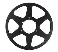 CEMTUKLBP 1/4 Bobine Vide de 10,5 Pouces, Bobine de récupération en Alliage d’Aluminium à 6 Trous pour Les Machines à bobines, pièce de Rechange Universelle avec vis en Acier Inoxydable pour (Noire)