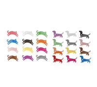 CEMTUKLBP 24 marque-verres en silicone aux formes d’animaux (chat, chien), identifiants réutilisables pour verres à boire, idéaux pour les fêtes et la cuisine - breloques antidérapantes de