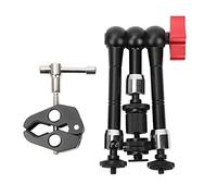 CEMTUKLBP Bras Magique articulé à Friction de 11 Pouces avec Pince, Bras Magique pour caméra SLR, Micro et Moniteur, Bras réglable en Alliage d’Aluminium avec rotule à 360° et Support à
