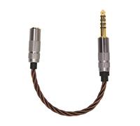 CEMTUKLBP Câble d’écouteurs 4,4 mm mâle équilibré vers 3,5 mm stéréo Femelle, câble Adaptateur plaqué Or avec âme en cuivre sans oxygène, câble Audio Portable de 15 cm pour la Musique Haute