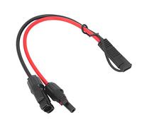 CEMTUKLBP Câble de Connexion SAE 10 AWG, câble de connecteur de Panneau Solaire, câble d'alimentation Solaire de 0,35 m avec Double Couvercle en PVC et Adaptateur SAE pour Camping-Car,