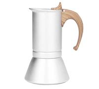 CEMTUKLBP Cafetière à poêle, cafetière italienne professionnelle, construction en acier inoxydable et alliage d'aluminium de qualité supérieure, cafetière argentée pour la maison, les (300 ml)
