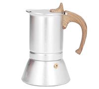 CEMTUKLBP Cafetière à poêle, cafetière italienne professionnelle, construction en acier inoxydable et alliage d'aluminium de qualité supérieure, cafetière argentée pour la maison, les (150 ml)