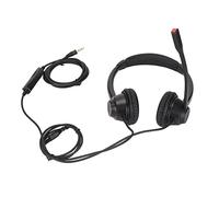 CEMTUKLBP Call Center Headset Noise Cancelling, Business Communication Headset with HD Microphone, 3.5mm Plug on Ear Headphones for Home Office Telemarketing Customer Service, Lightweight Co