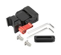 CEMTUKLBP Plaque de Détachement Rapide pour Caméra, Support Réglable 360° en Alliage d'Aluminium, Support Universel pour Moniteur, LED, Micro et Smartphone, avec Barre Coulissante et Vis 1/4