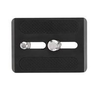 CEMTUKLBP Plaque de déverrouillage Rapide pour trépied, Adaptateur de Plaque de tête de trépied d'appareil Photo en Alliage d'aluminium avec filetages 1/4 po et 3/8 po, Patin de Pied en