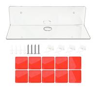 CEMTUKLBP Wall Mounted Toy Holder, Clear Acrylic Display Stand Rack, Transparent Floating Shelf for Action Figures and Collectibles with Mounting Kit for Home Living Room Bedroom Decoration