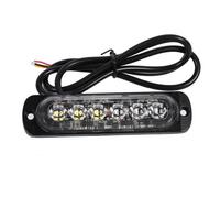 CEN 2pcs 12 / 24V 6 LED voiture camion d'alerte d'urgence lumière stroboscopique danger lampe clignotante orange + blanc