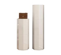 CENAP Étagère à Chaussures Octogone Ronde Rotative à 360°, Lazy Susan, Support Tournant en Métal Autoportant, Stockage Vertical De Petits Espaces Simple Et Moderne L'entrée, 35cm-Blanc, 86CM