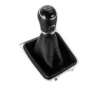 CENAP Pommeau Levier Voiture Pommeau Levier Vitesse avec Guêtre Cuir 5G1711113 pour VW pour Golf 7 MK7 pour GTI pour GTD R 2013 - 2017 LHD Soufflet Levier Vitesses(5 Speed Black Line)