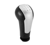 CENAP Pommeau Levier Voiture pour Chevrolet pour Matiz pour Spark M300 2011-2016 5 Vitesses Manette Vitesse Changement Levier Konb Cuir Couverture Démarrage Soufflet Levier Vitesses(Matt-Silver Knob)
