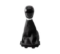 CENAP Pommeau Levier Voiture pour Ford pour Ecosport 2013-2018 Guêtre Couvercle Démarrage Pommeau Levier Vitesse Manuel avec Cuir PU Soufflet Levier Vitesses(5 Speed Black)