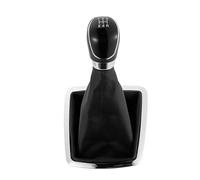 CENAP Pommeau Levier Voiture pour Ford pour Focus 2 MK2 FL pour C-Max 2006-2011 Levier Vitesse Manuel 5/6 Vitesses Galaxy avec Couvercle Anti-poussière Cuir Soufflet Levier Vitesses(Black 5 Speed)