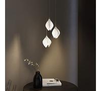 CENAP Salon de pétale en céramique de Magnolia postmoderne, Salle à Manger, Chambre à Coucher, Chevet, Hall d'hôtel, escalier Duplex, Salle d'exposition, Lustre(Size:18 Heads,Color:lumière Blanche)