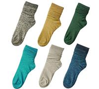 CENAST 2 Pairs Femmes Chaussettes de Cheville Originales à Paillettes Rétro Confortables Piles Sock, Taille unique