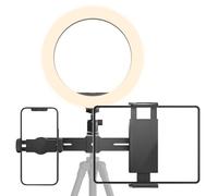 Cenawin Trépied pour tablette, trépied iPad avec rotule pivotante de 6,35 mm pour anneau lumineux LED, adaptateur de trépied avec 2 supports pour iPad Pro Air Mini, tablettes et téléphones portables