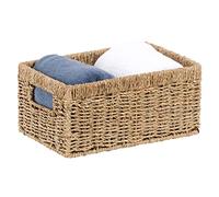 CENBOSS Paniers de rangement tissés (jonc de mer, taille M, 1 pièce)