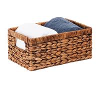 CENBOSS Paniers en osier (M, marron délavé, 1 pièce) paniers en rotin tissé, paniers de rangement en jacinthe d'eau, paniers de rangement en jonc de mer pour étagères