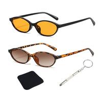 CENCERY 2 Pack Lunettes de Soleil Cat Eye Sur-Lunettes pour Femmes - UV400 Polarisé, Monture Métal Fashion Fit-Over pour Conduite et Extérieur