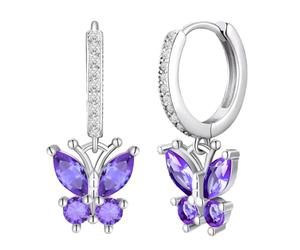CENCERY Boucles d'oreilles femme pendantes boucle oreille femme Grenat Pierre de naissance avec coffret cadeau