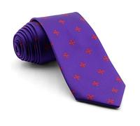 Cencibel Smart Casual Cravate croix de Jérusalem ou du Saint-Sépulcre, Violet-rouge, taille unique