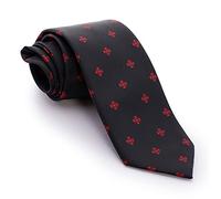 Cencibel Smart Casual Cravate croix de Jérusalem ou du Saint-Sépulcro, Noir - rouge, taille unique