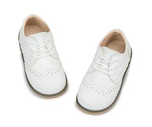 CENCIRILY Chaussures Oxford à lacets antidérapantes pour tout-petits garçons filles mocassins plats pour uniforme scolaire classique