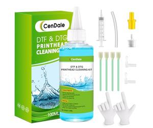 CenDale Solution de nettoyage de tête d'impression DTF de qualité supérieure - Kit de nettoyage universel pour toutes les imprimantes DTF et DTG, kit de nettoyage de tête d'impression pour imprimantes