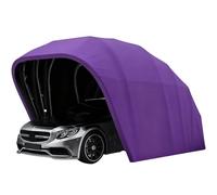 Cendbirut Carport Robuste, Garage auvent rétractable Semi-Automatique Mobile et Pliable, carport Pliant en Acier Inoxydable, Tente de Voiture pour l'extérieur, abri au Vent et à la Neige,Violet