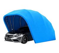 Cendbirut Carport Robuste, Garage auvent rétractable Semi-Automatique Mobile et Pliable, carport Pliant en Acier Inoxydable, Tente de Voiture pour l'extérieur, abri au Vent et à la Neige,Bleu