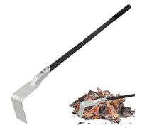 Cendres de gril Rechen Hacke - déchets de cendres avec une poignée extra longue, outil de calcul du charbon barbecue | Remboursement robuste de cendres pour gril au charbon, grille de chaudière et