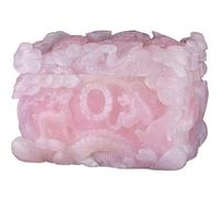 Cendres Urne Soulagement du Cerf Sacré De Bon Augure Urn, Élégante Et Précieuse Boîte en Frêne Sculpté en Jade Afghan en Cristal, Fournitures Funéraires