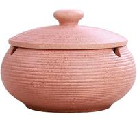 Cendrier 1 paquet cendrier en céramique avec couvercle pour usage intérieur cendrier coupe-vent cendrier à cigarettes décor de bureau à domicile cendrier de fumeur de bureau rose Cendrier anti odeur
